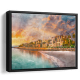 Charleston South Carolina Usa Historic Homes City Art Watercolor Framed Canvas Prints Wall Art Home Decor,Floating Frame