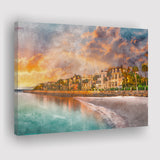 Charleston South Carolina Usa Historic Homes City Art Watercolor Canvas Prints Wall Art Home Decor, Large Canvas