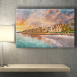 Charleston South Carolina Usa Historic Homes City Art Watercolor Canvas Prints Wall Art Home Decor, Large Canvas