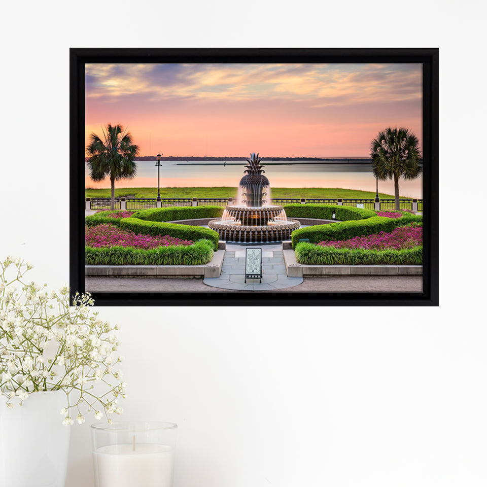 Charleston South Carolina USA at Waterfront Park Framed Canvas Prints Wall Art - Painting Canvas, Wall Decor, Home Decor