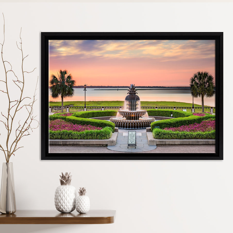 Charleston South Carolina USA at Waterfront Park Framed Canvas Prints Wall Art - Painting Canvas, Wall Decor, Home Decor