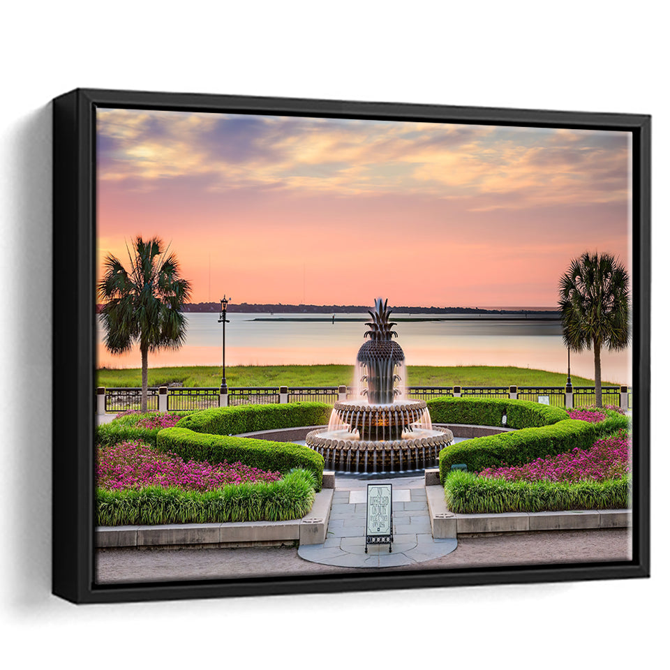 Charleston South Carolina USA at Waterfront Park Framed Canvas Prints Wall Art - Painting Canvas, Wall Decor, Home Decor