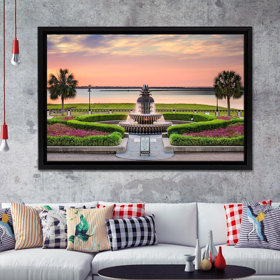 Charleston South Carolina USA at Waterfront Park Framed Canvas Prints Wall Art - Painting Canvas, Wall Decor, Home Decor