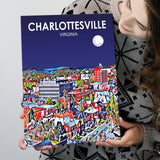 Charlottesville Virginia Art Night Landscape ,City Art Print, Large Canvas, Canvas Print Wall Art Home Decor