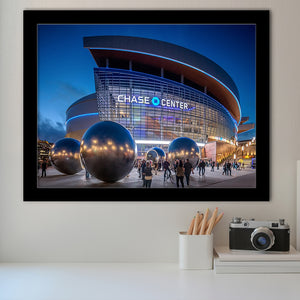 Chase Center Project Icon, Stadium Canvas, Sport Art, Gift for him, Framed Art Prints Wall Art Decor, Framed Picture