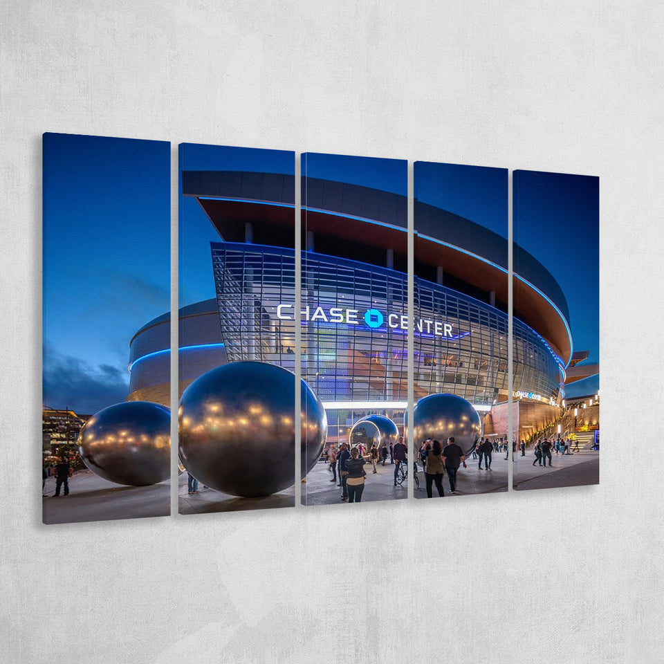 Chase Center Project Icon, Stadium Canvas, Sport Art, Gift for him, Multi Panels B, Canvas Prints Wall Art Decor