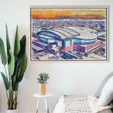 Chase Field Arizona Diamondbacks Watercolor, Sport Art Prints Fan Gift, Framed Canvas Prints Wall Art Decor