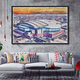 Chase Field Arizona Diamondbacks Watercolor, Sport Art Prints Fan Gift, Framed Canvas Prints Wall Art Decor