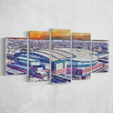 Chase Field Arizona Diamondbacks Watercolor, 5 Pieces, Multi Panel Canvas Prints Wall Art Decor