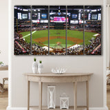 Chase Field Wall Art Arizona Diamondbacks Stadium Canvas Prints,Multi Panels B,Sport Stadium Art Prints, Fan Gift