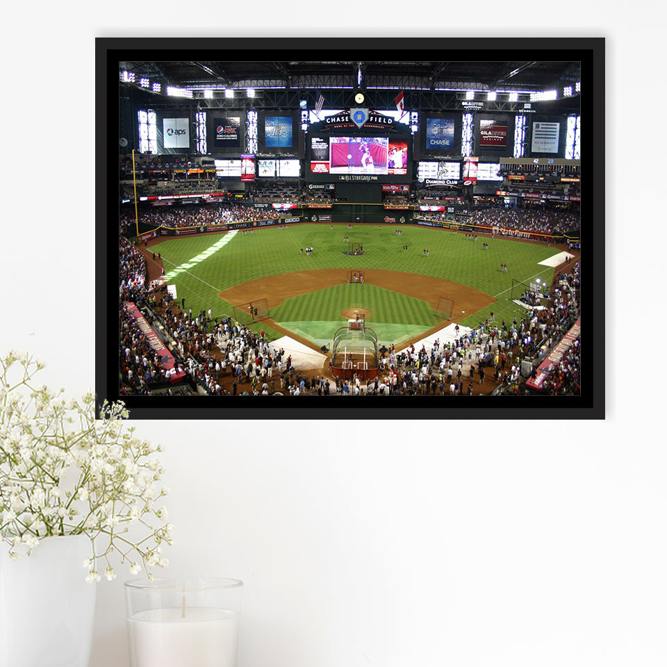 Chase Field Wall Art Arizona Diamondbacks Stadium Framed Canvas Prints,Sport Stadium Art Prints, Fan Gift
