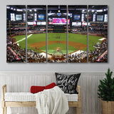 Chase Field Wall Art Arizona Diamondbacks Stadium Canvas Prints,Multi Panels B,Sport Stadium Art Prints, Fan Gift