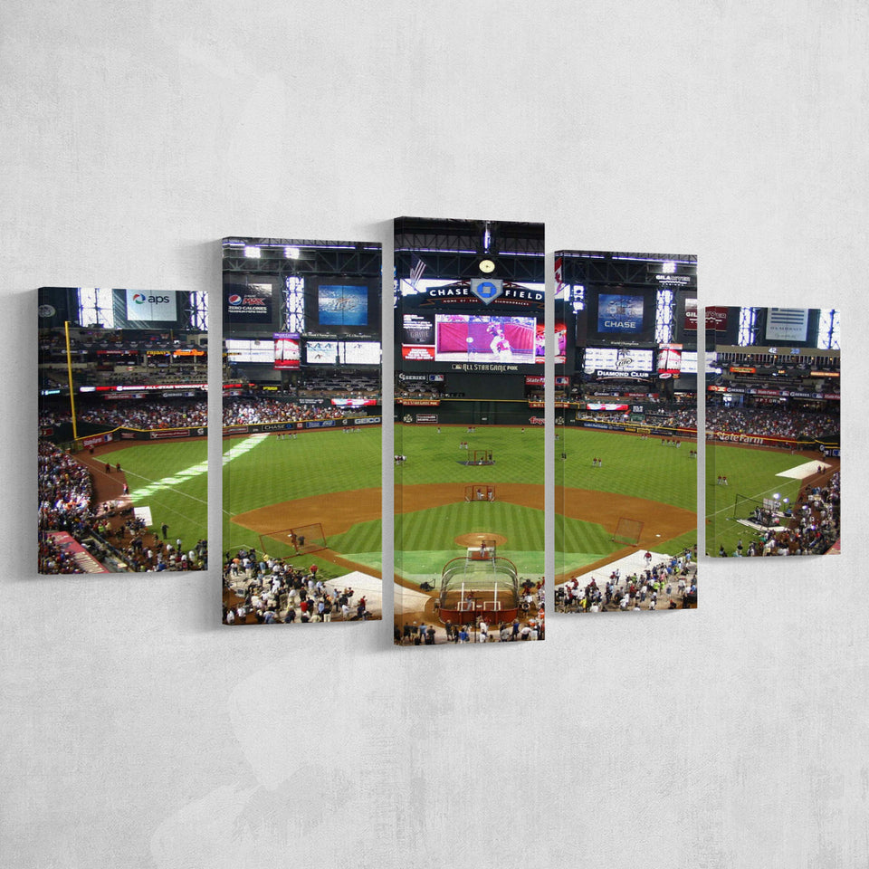 Chase Field Wall Art Arizona Diamondbacks Stadium Canvas Prints,Multi Panels,Sport Stadium Art Prints, Fan Gift