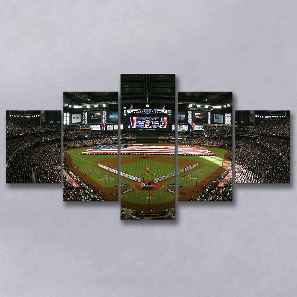 Chase Field in Arizona, Stadium Canvas, Sport Art, Large Canvas, Multi Panels, Canvas Prints Wall Art Decor