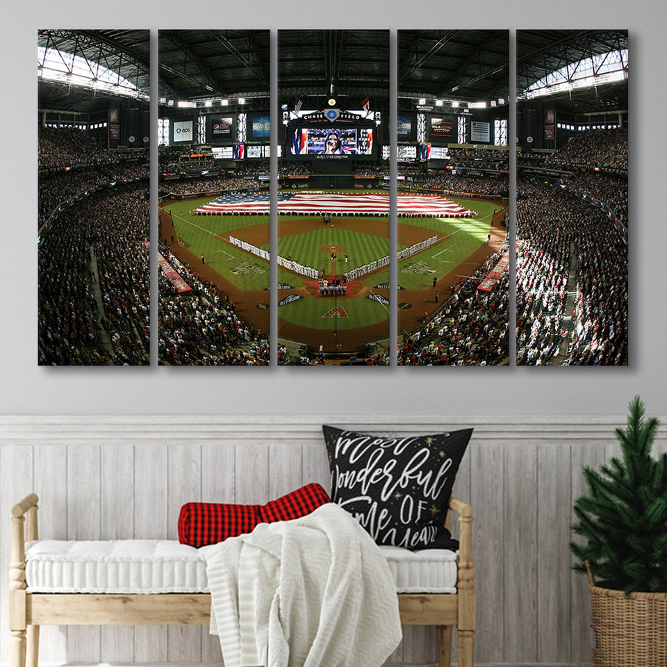 Chase Field in Arizona, Stadium Canvas, Sport Art, Gift for him, Multi Panels B, Canvas Prints Wall Art Decor