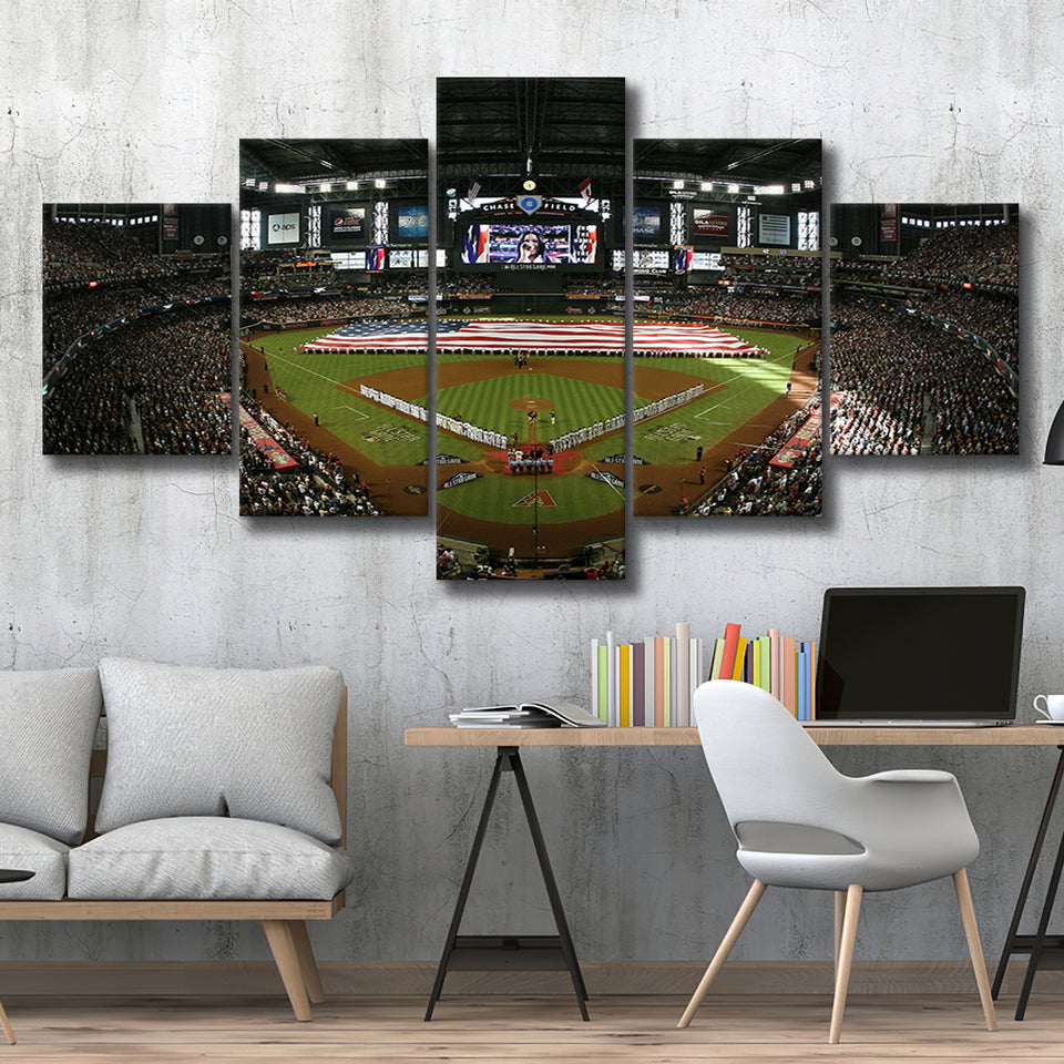 Chase Field in Arizona, Stadium Canvas, Sport Art, Large Canvas, Multi Panels, Canvas Prints Wall Art Decor