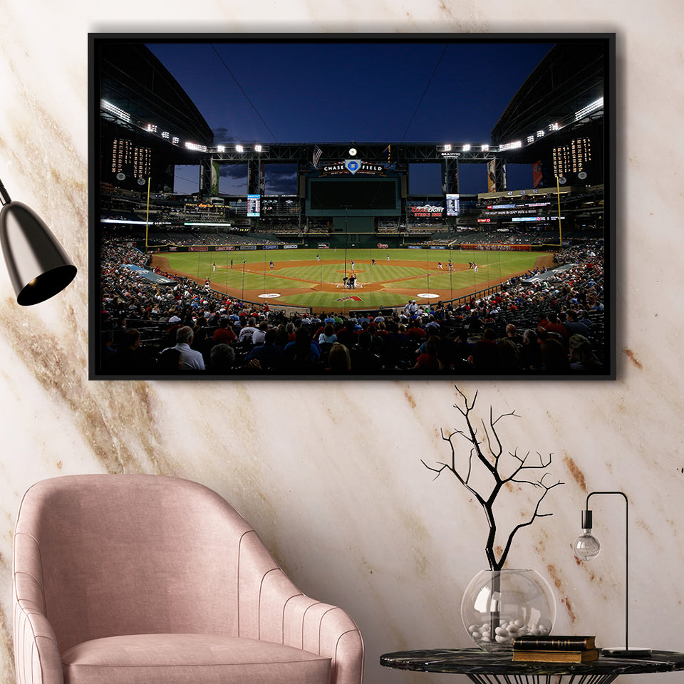 Chase Field in Phoenix Arizona, Stadium Canvas, Sport Art, Gift for him, Framed Canvas Prints Wall Art Decor, Framed Picture