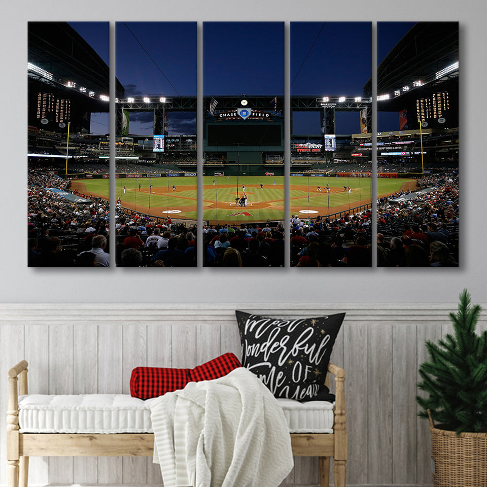 Chase Field in Phoenix Arizona, Stadium Canvas, Sport Art, Gift for him, Multi Panels B, Canvas Prints Wall Art Decor