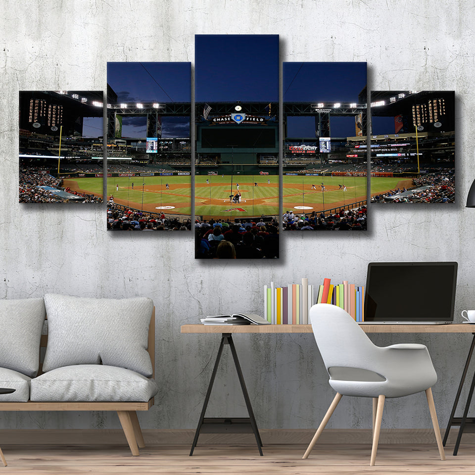 Chase Field in Phoenix Arizona, Stadium Canvas, Sport Art, Large Canvas, Multi Panels, Canvas Prints Wall Art Decor