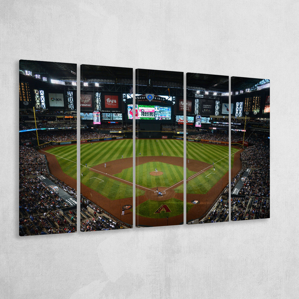 Chase field ball park in Arizona, Stadium Canvas, Sport Art, Gift for him, Multi Panels B, Canvas Prints Wall Art Decor