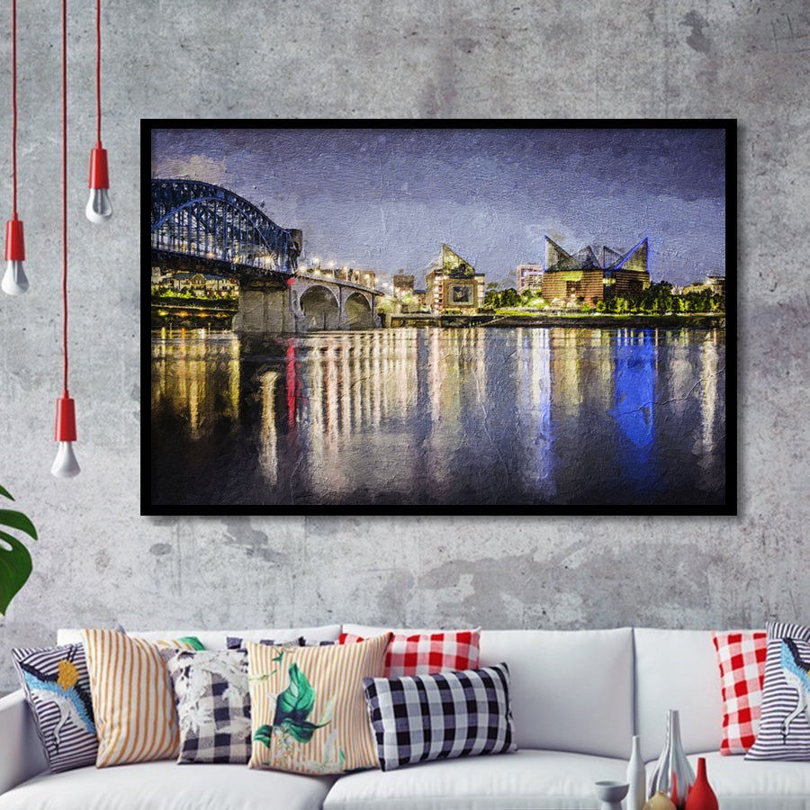 Chattanooga Cityscape Framed Art Prints Wall Decor - Painting Prints, Framed Picture, Home Decor