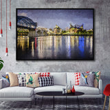 Chattanooga Cityscape Framed Canvas Prints Wall Art Decor - Paiting Canvas, Art Prints, Floating Frame