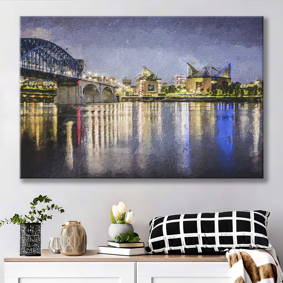 Chattanooga Cityscape Canvas Prints Wall Art Decor - Paiting Canvas, Art Prints, Wall Decor, For Sale