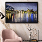 Chattanooga Cityscape Framed Canvas Prints Wall Art Decor - Paiting Canvas, Art Prints, Floating Frame