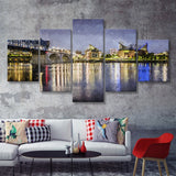 Chattanooga Cityscape 5 Piece Canvas Prints Wall Art Decor - Painting Canvas, Multi Panels