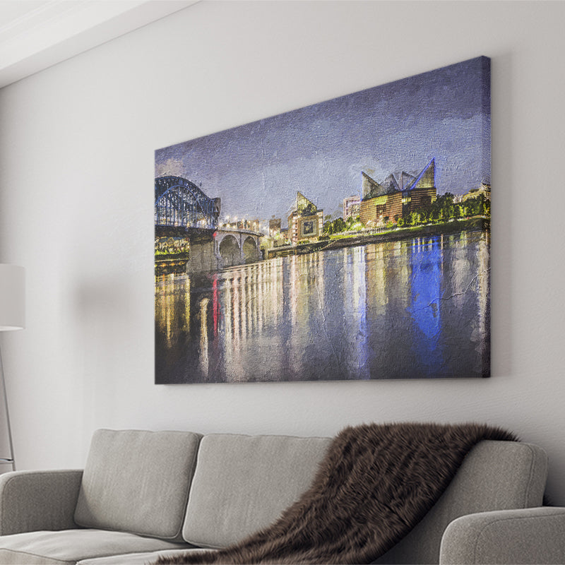 Chattanooga Cityscape Canvas Prints Wall Art Decor - Paiting Canvas, Art Prints, Wall Decor, For Sale