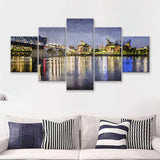 Chattanooga Cityscape 5 Piece Canvas Prints Wall Art Decor - Painting Canvas, Multi Panels