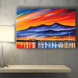 Chattanooga Tennessee Skyline Chattanooga Painting Wall Art, Sport Art Prints Fan Gift, Canvas Prints Wall Art Decor