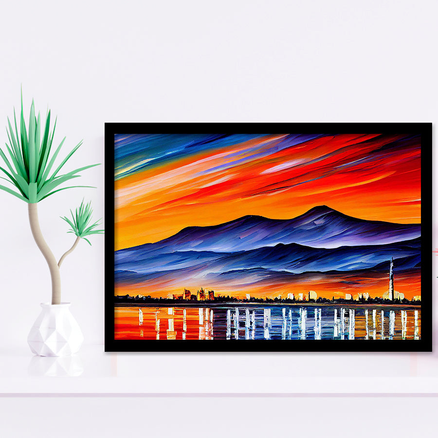 Chattanooga Tennessee Skyline Chattanooga Painting Wall Art, Sport Prints Fan Gift, Framed Art Prints Wall Art Decor