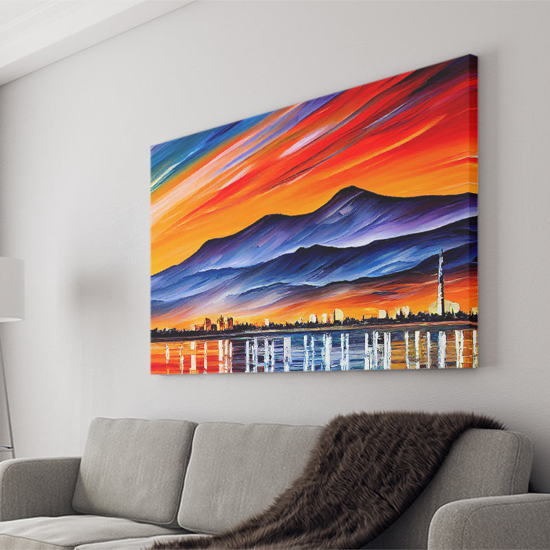 Chattanooga Tennessee Skyline Chattanooga Painting Wall Art, Sport Art Prints Fan Gift, Canvas Prints Wall Art Decor