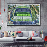 Chelsea FC Stamford Bridge Stadium Watercolor, Sport Art Prints Fan Gift, Framed Canvas Prints Wall Art Decor