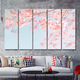 Cherry Blossom 5 Piece B Multi Panels Canvas Prints Wall Art - Painting Canvas,Wall Decor