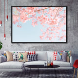 Cherry Blossom Framed Canvas Prints Wall Art - Painting Canvas,Framed Picture,Home Art Wall Decor