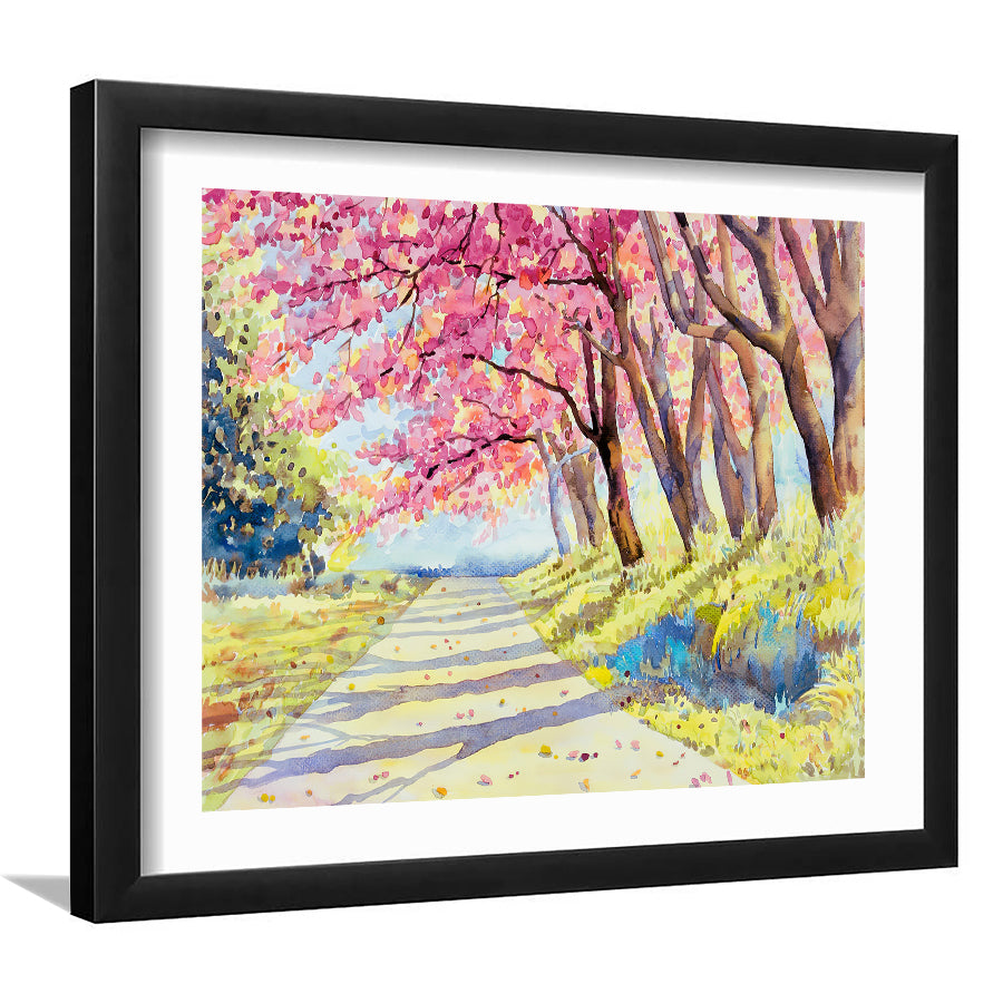 Cherry Roadside Framed Wall Art - Framed Prints, Art Prints, Home Decor, Painting Prints