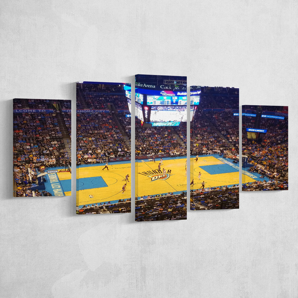 Chesapeake Energy Arena Oklahoma, Stadium Canvas, Sport Art, Large Canvas, Multi Panels, Canvas Prints Wall Art Decor