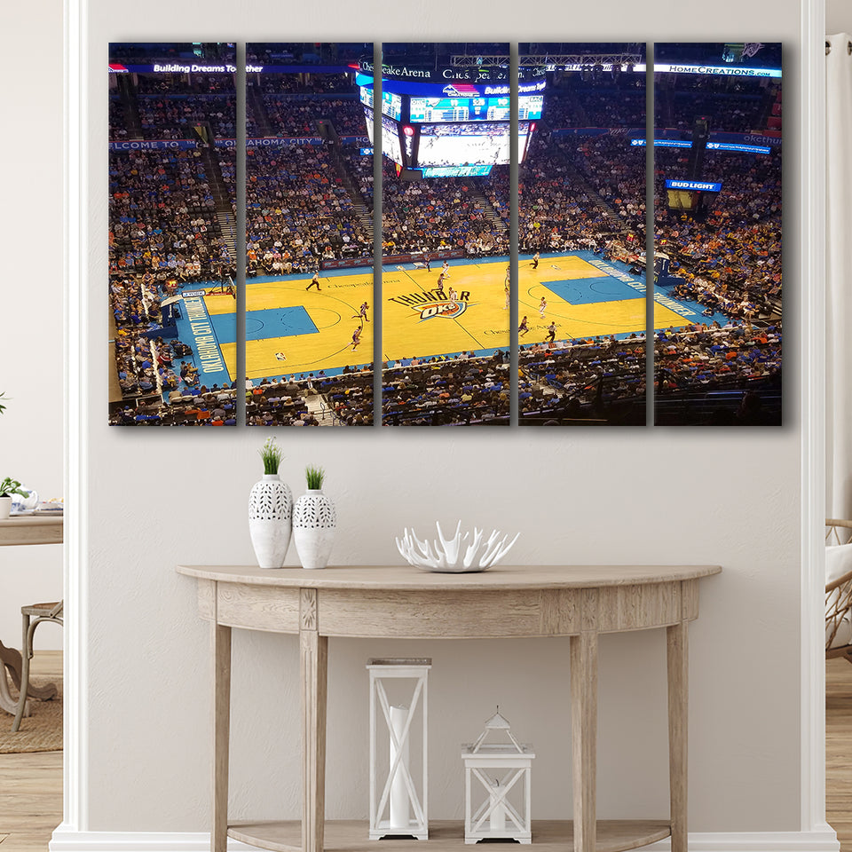Chesapeake Energy Arena Oklahoma, Stadium Canvas, Sport Art, Gift for him, Multi Panels B, Canvas Prints Wall Art Decor