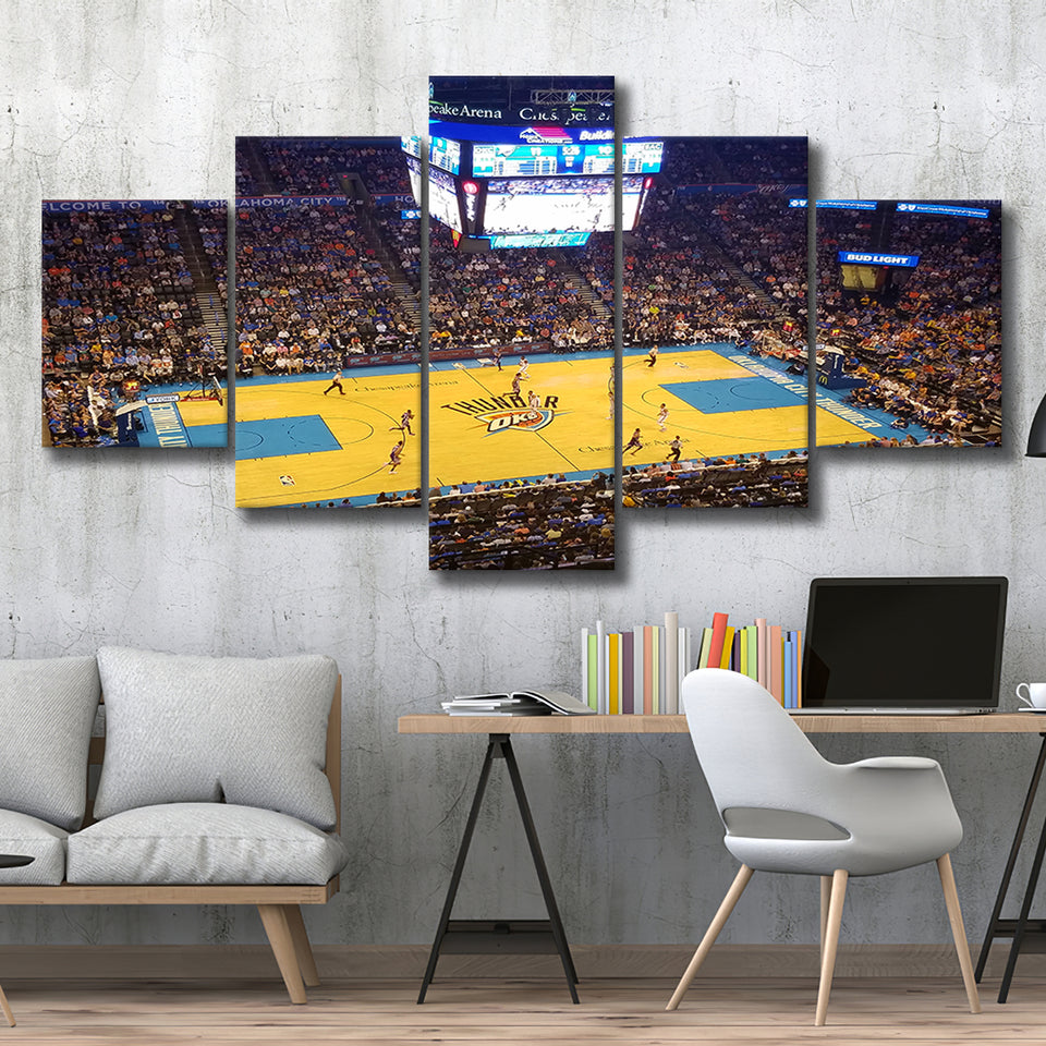 Chesapeake Energy Arena Oklahoma, Stadium Canvas, Sport Art, Large Canvas, Multi Panels, Canvas Prints Wall Art Decor