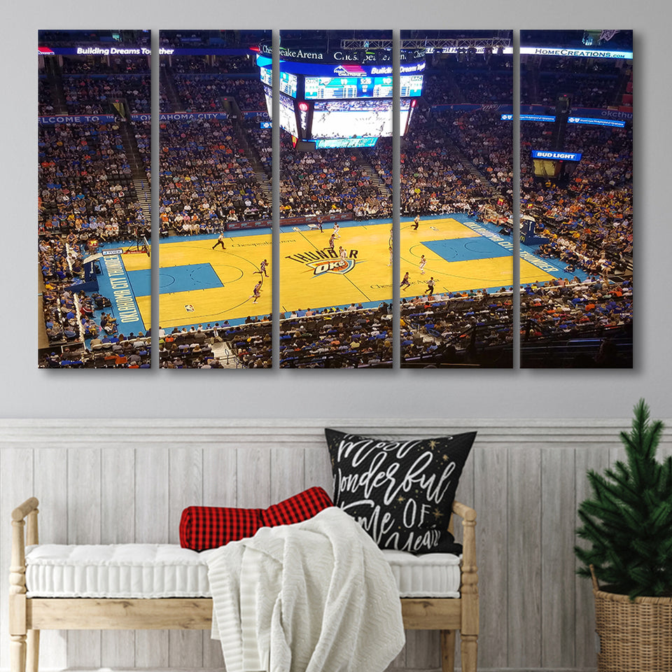 Chesapeake Energy Arena Oklahoma, Stadium Canvas, Sport Art, Gift for him, Multi Panels B, Canvas Prints Wall Art Decor