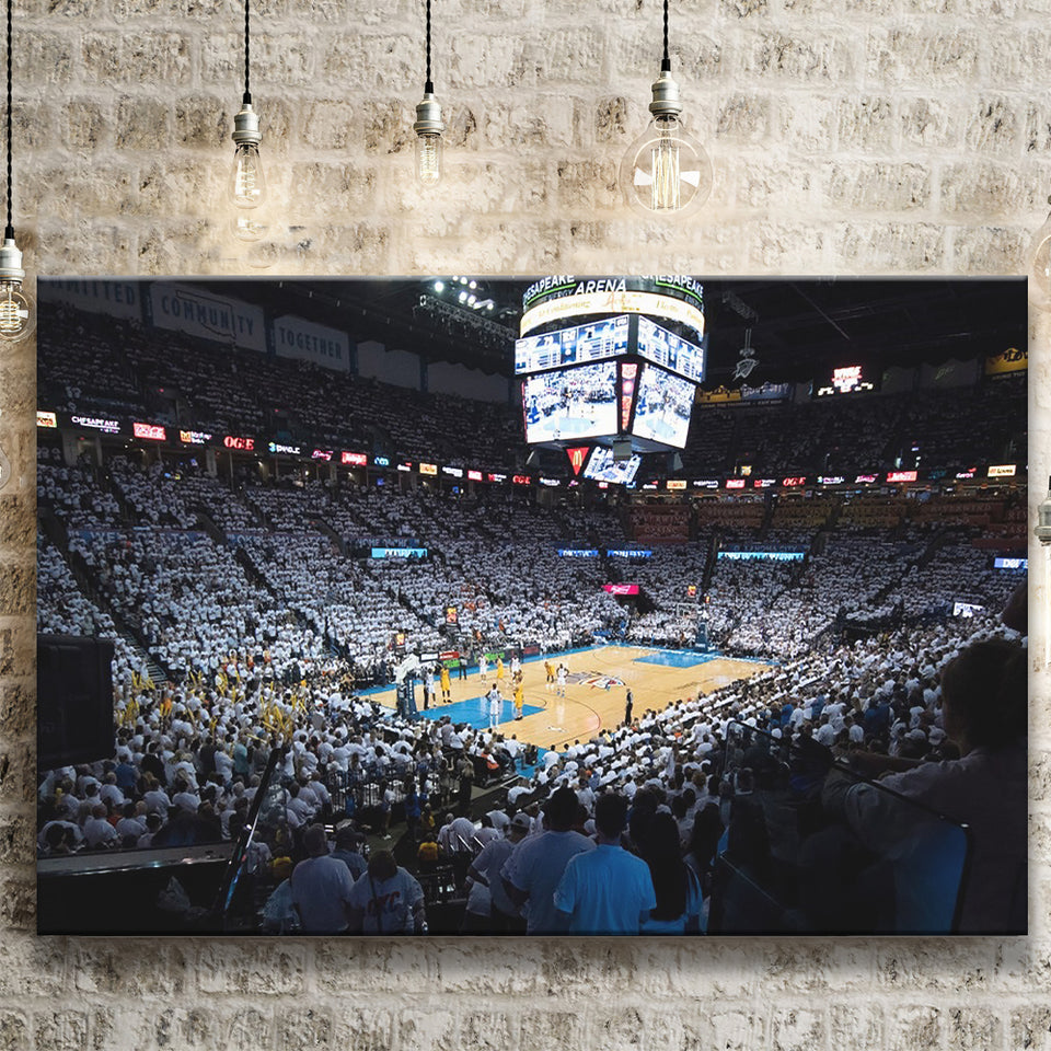 Chesapeake Energy Arena Playoffs, Stadium Canvas, Sport Art, Gift for him, Fan Gift, Canvas Prints Wall Art Decor