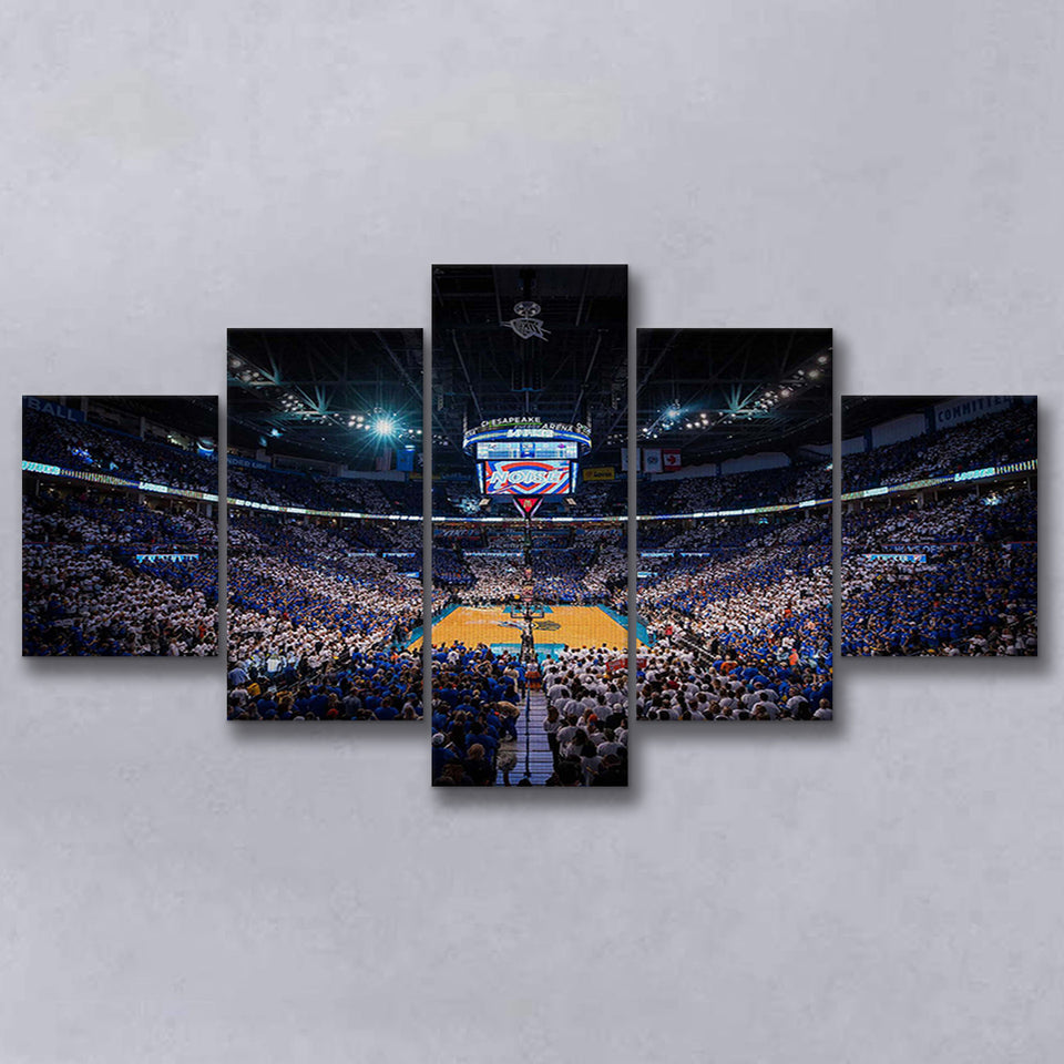 Chesapeake Energy Arena, Stadium Canvas, Sport Art, Large Canvas, Multi Panels, Canvas Prints Wall Art Decor