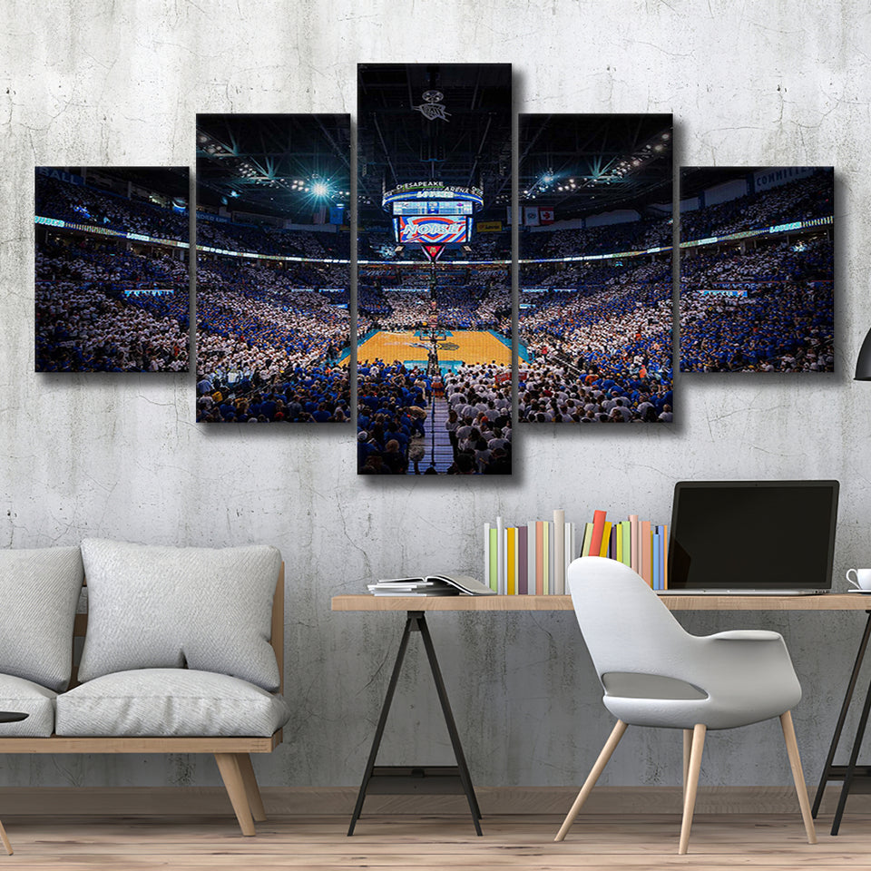 Chesapeake Energy Arena, Stadium Canvas, Sport Art, Large Canvas, Multi Panels, Canvas Prints Wall Art Decor