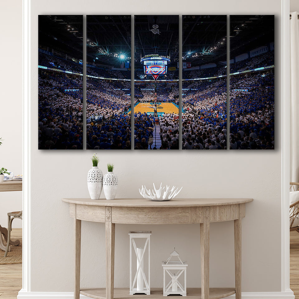 Chesapeake Energy Arena, Stadium Canvas, Sport Art, Gift for him, Multi Panels B, Canvas Prints Wall Art Decor
