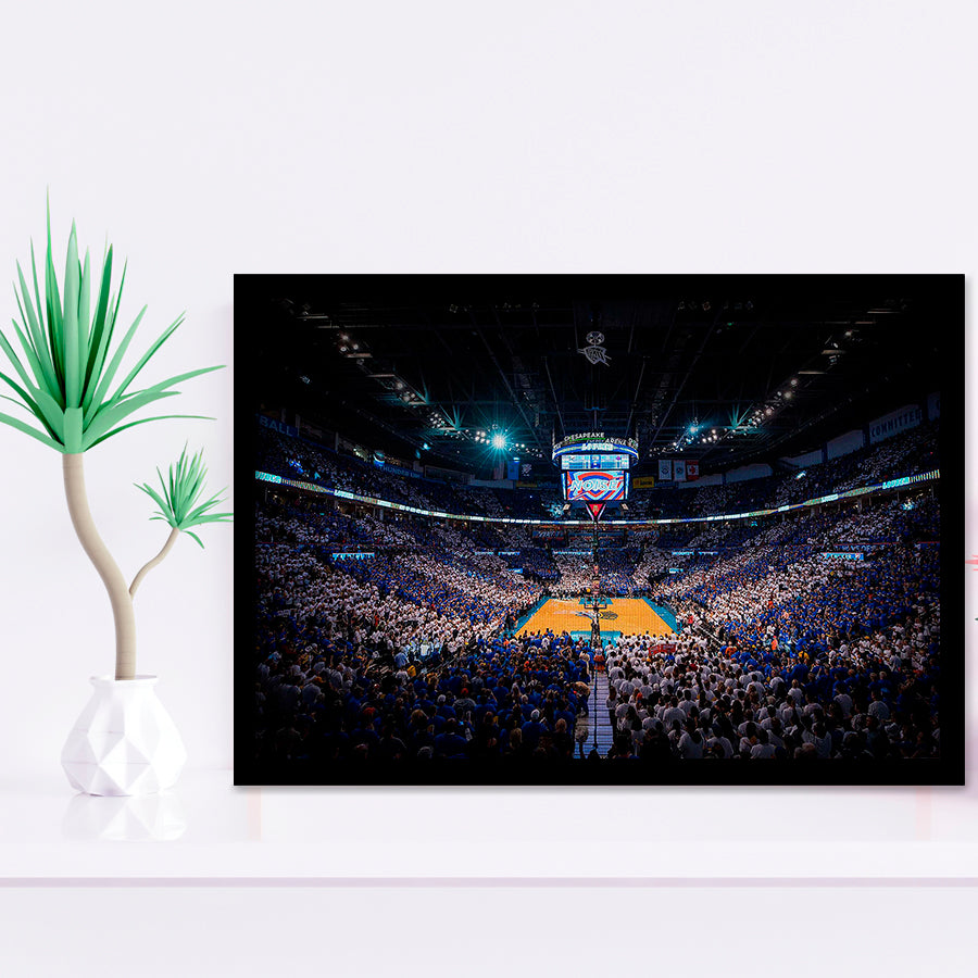 Chesapeake Energy Arena, Stadium Canvas, Sport Art, Gift for him, Framed Art Prints Wall Art Decor, Framed Picture