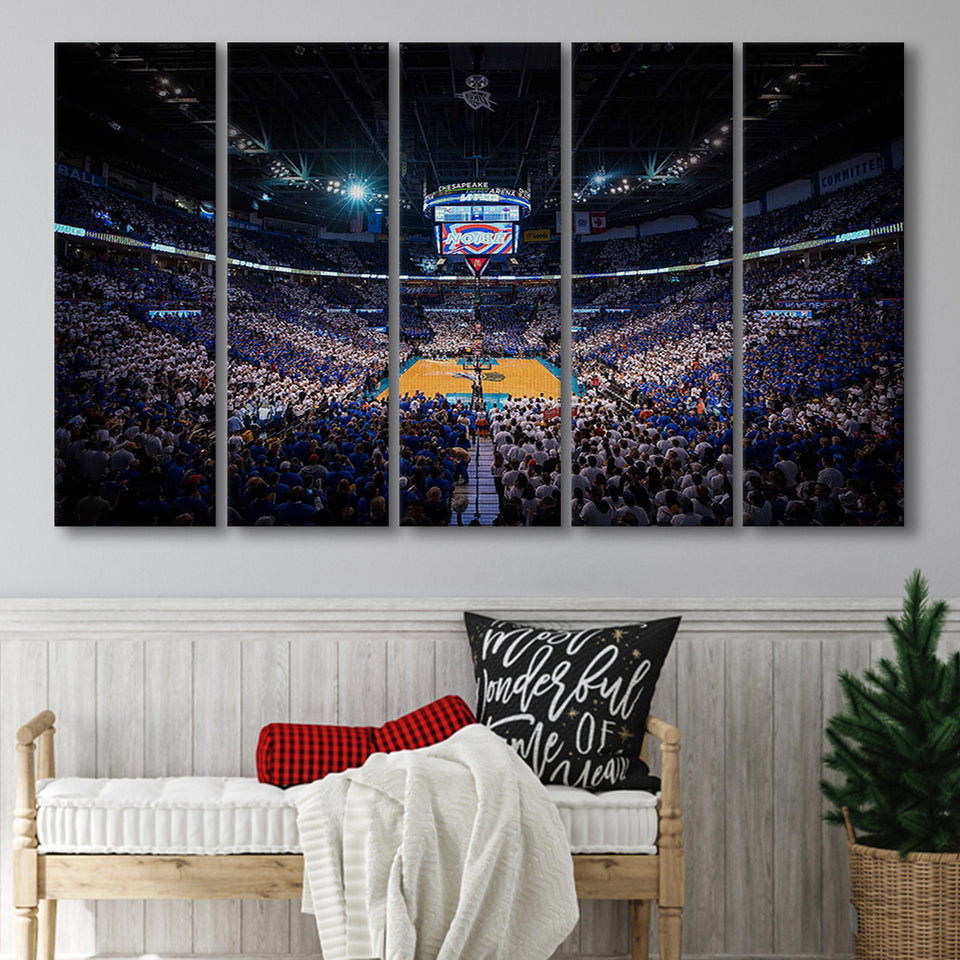 Chesapeake Energy Arena, Stadium Canvas, Sport Art, Gift for him, Multi Panels B, Canvas Prints Wall Art Decor