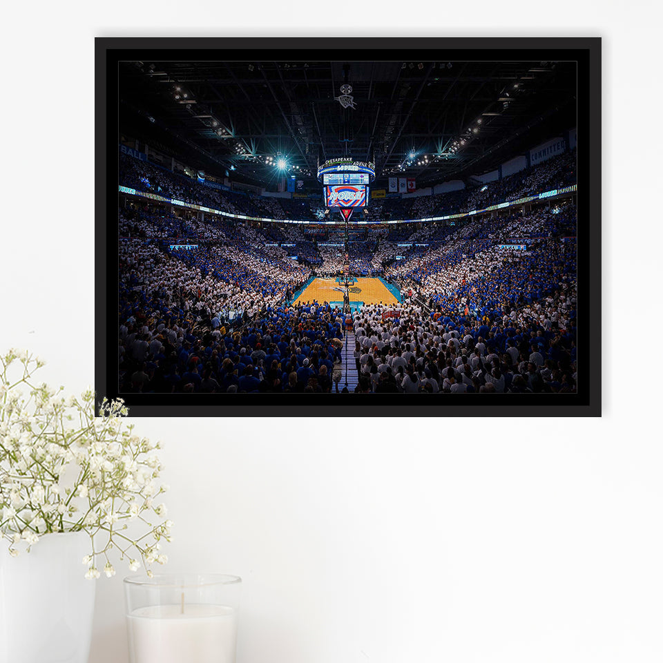 Chesapeake Energy Arena, Stadium Canvas, Sport Art, Gift for him, Framed Canvas Prints Wall Art Decor, Framed Picture