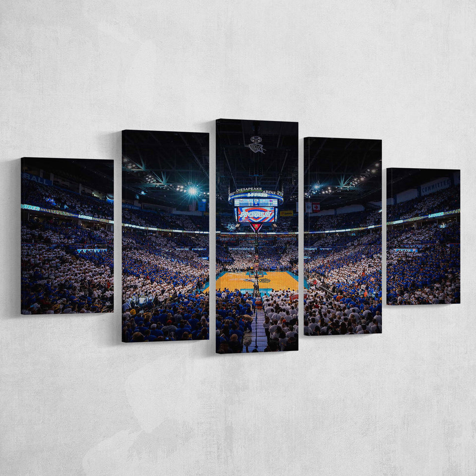 Chesapeake Energy Arena, Stadium Canvas, Sport Art, Large Canvas, Multi Panels, Canvas Prints Wall Art Decor
